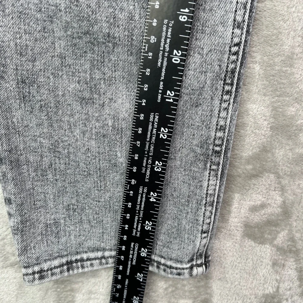 Rag & Bone Nina High-Rise Ankle Cigarette Jeans Womens 25 Grey Acid Wash Stretch